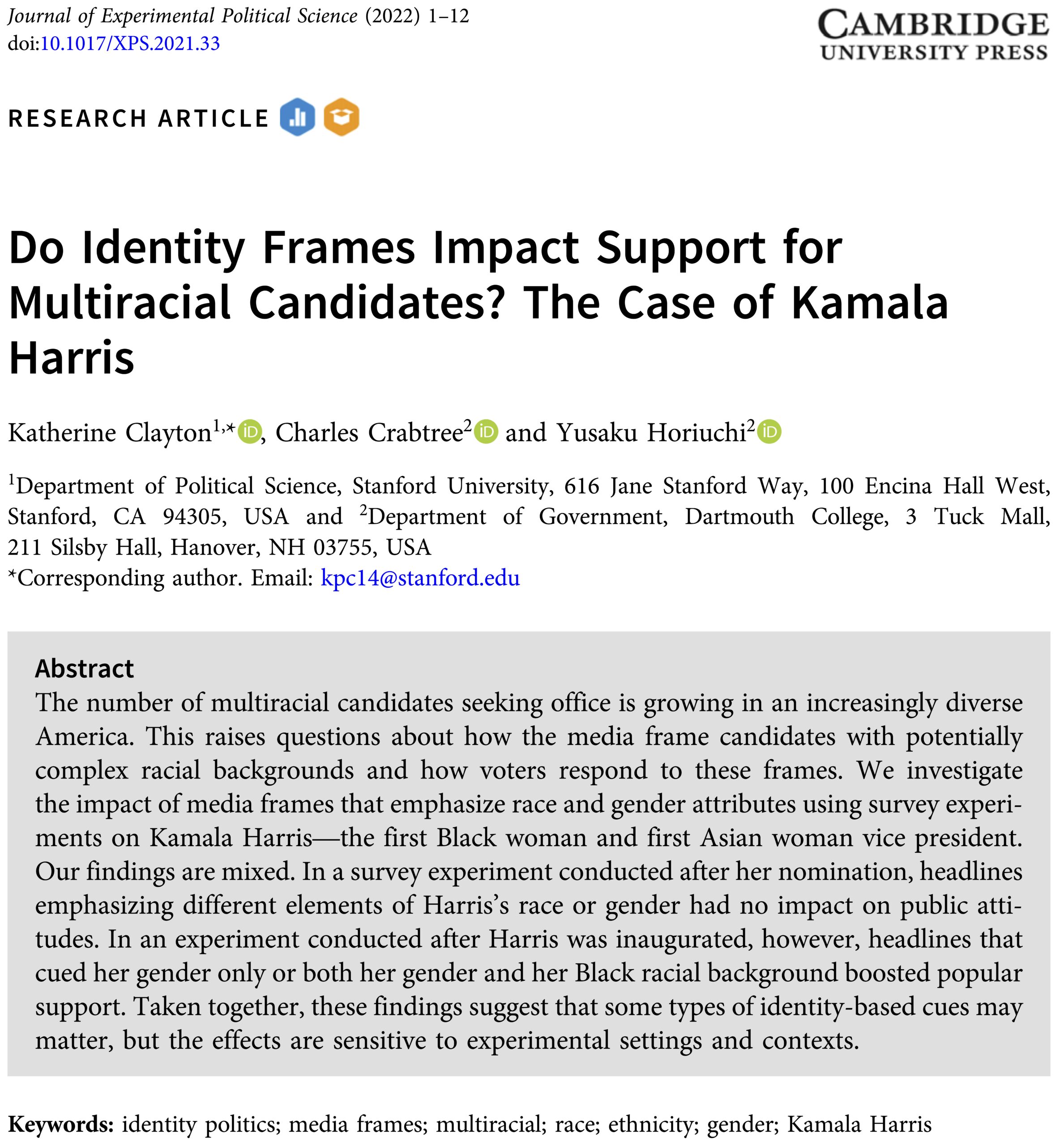 Published in Journal of Experimental Political Science